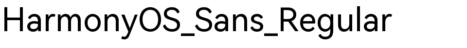 HarmonyOS_Sans_Regular.ttf的字体样式预览