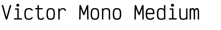 Victor Mono Medium.otf的字体样式预览