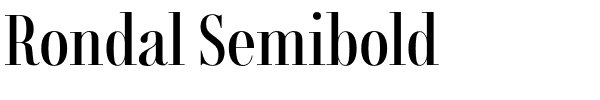 Rondal Semibold.otf的字体样式预览