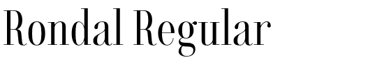 Rondal Regular.otf的字体样式预览