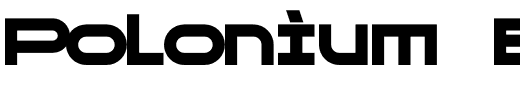 Polonium Bold.otf的字体样式预览