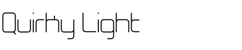 Quirky Light.otf的字体样式预览