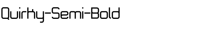 Quirky-Semi-Bold.otf的字体样式预览