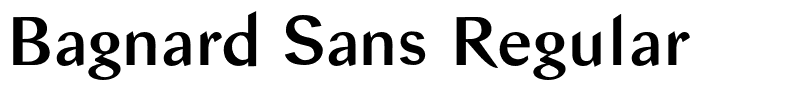 Bagnard Sans Regular.otf的字体样式预览