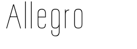Allegro.otf的字体样式预览