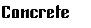Concrete.ttf的字体样式预览