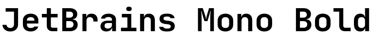 JetBrains Mono Bold.ttf的字体样式预览
