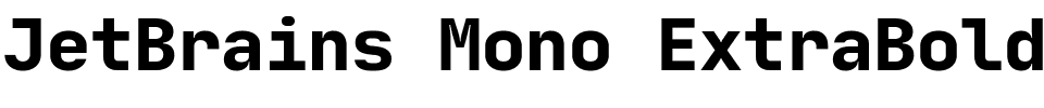 JetBrains Mono ExtraBold.ttf的字体样式预览