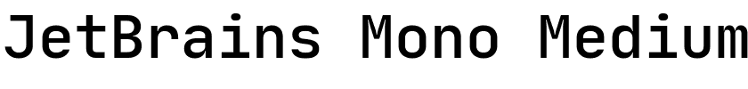 JetBrains Mono Medium.ttf的字体样式预览