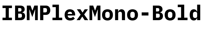 IBMPlexMono-Bold.ttf的字体样式预览