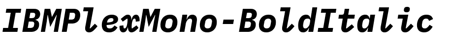 IBMPlexMono-BoldItalic.ttf的字体样式预览