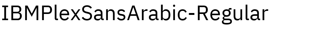 IBMPlexSansArabic-Regular.ttf的字体样式预览