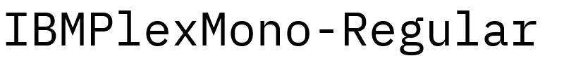 IBMPlexMono-Regular.ttf的字体样式预览
