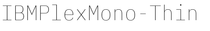 IBMPlexMono-Thin.ttf的字体样式预览