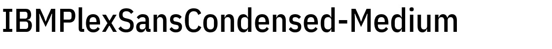 IBMPlexSansCondensed-Medium.ttf的字体样式预览