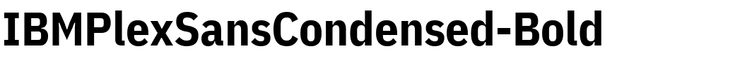 IBMPlexSansCondensed-Bold.ttf的字体样式预览