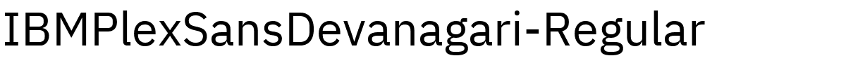 IBMPlexSansDevanagari-Regular.ttf的字体样式预览