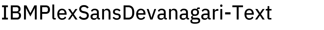IBMPlexSansDevanagari-Text.ttf的字体样式预览