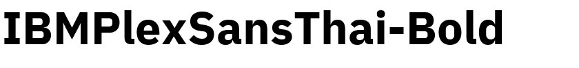 IBMPlexSansThai-Bold.ttf的字体样式预览