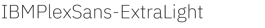 IBMPlexSans-ExtraLight.ttf的字体样式预览