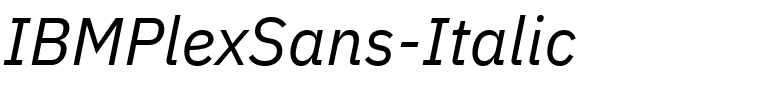 IBMPlexSans-Italic.ttf的字体样式预览