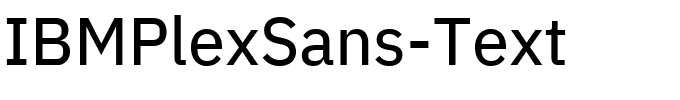 IBMPlexSans-Text.ttf的字体样式预览