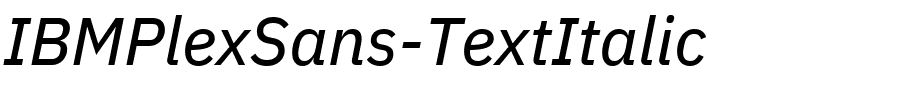 IBMPlexSans-TextItalic.ttf的字体样式预览