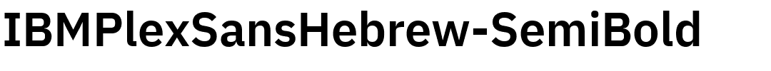 IBMPlexSansHebrew-SemiBold.ttf的字体样式预览