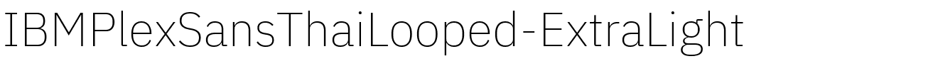 IBMPlexSansThaiLooped-ExtraLight.ttf的字体样式预览
