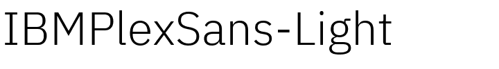 IBMPlexSans-Light.ttf的字体样式预览