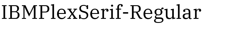 IBMPlexSerif-Regular.ttf的字体样式预览