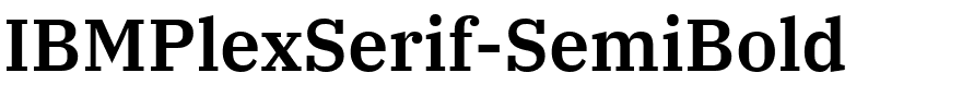 IBMPlexSerif-SemiBold.ttf的字体样式预览