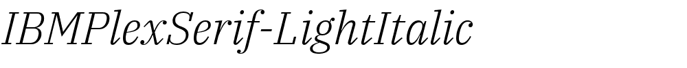 IBMPlexSerif-LightItalic.ttf的字体样式预览