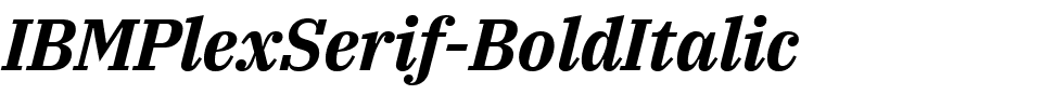 IBMPlexSerif-BoldItalic.ttf的字体样式预览