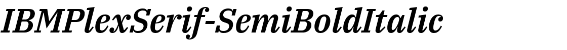 IBMPlexSerif-SemiBoldItalic.ttf的字体样式预览
